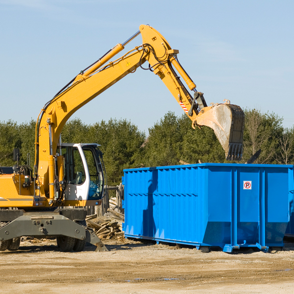 what size residential dumpster rentals are available in East Springfield Ohio